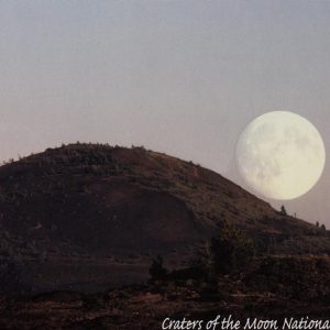 Postcard - Big Cinder with Full Moon