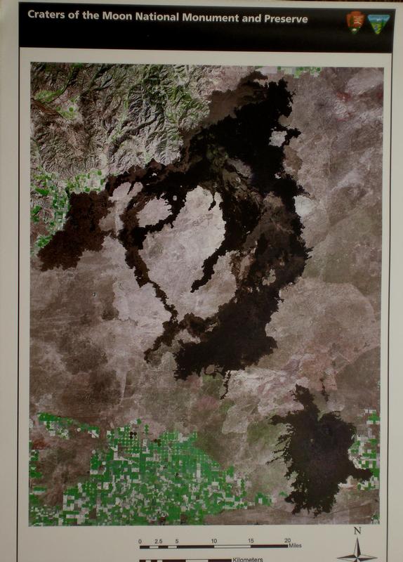 Satellite Image of Craters of the Moon Monument