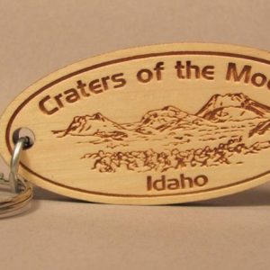 Craters of the Moon Wooden Key Chain