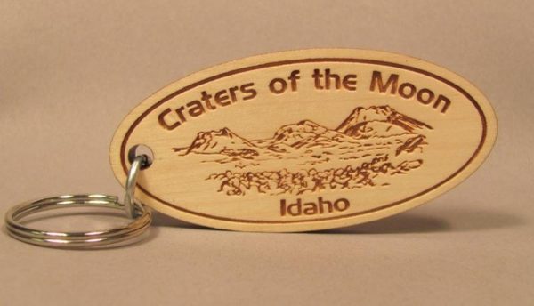 Craters of the Moon Wooden Key Chain