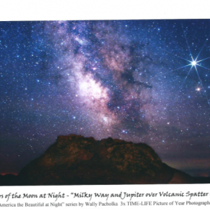 Milky Way and Jupiter over Volcanic Spatter Cone