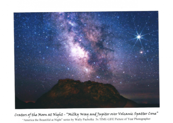 Milky Way and Jupiter over Volcanic Spatter Cone