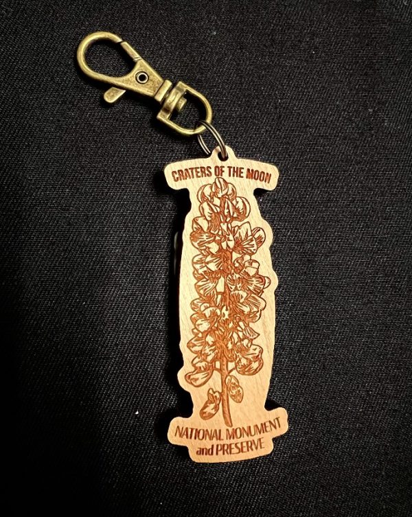 Wooden Lupine Keychain