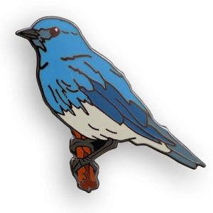 Mountain Blue Bird Lapel Pin