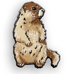 Yellow Bellied Marmot Lapel Pin
